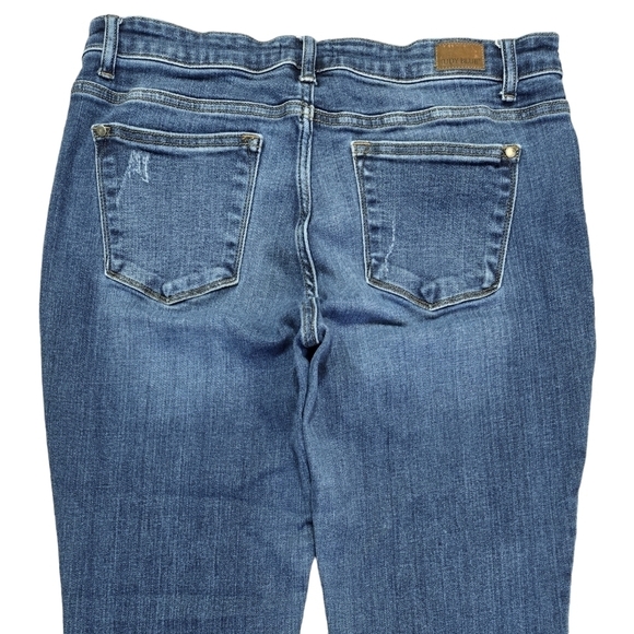 Judy Blue Tapered Slim Fit Jeans Dark Wash Stretch Mid Rise JB82128DK - Picture 5 of 9